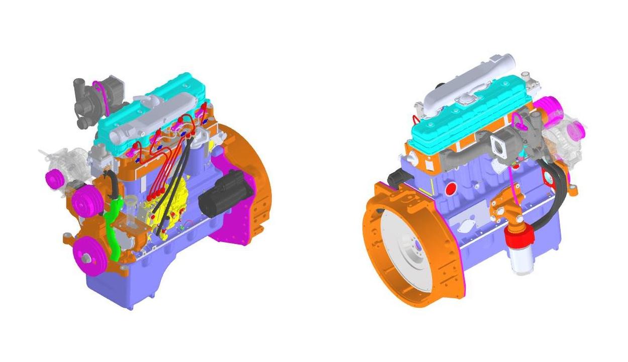 3D модель Двигатель дизельный ММЗ Д-245.16С с ОНВ