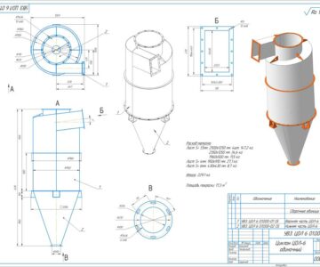 3D модель Циклон ЦОЛ-6 одиночный