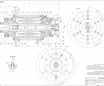 Чертеж Проектирование высокоскоростного шпиндельного узла сверлильно-фрезерного станка с ЧПУ