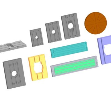 3D модель Плиты подштамповые и столы поворотные