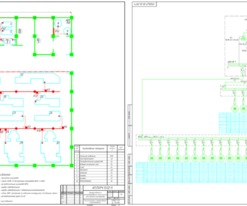 Чертеж Электроснабжение и электрооборудование механического цеха серийного производства