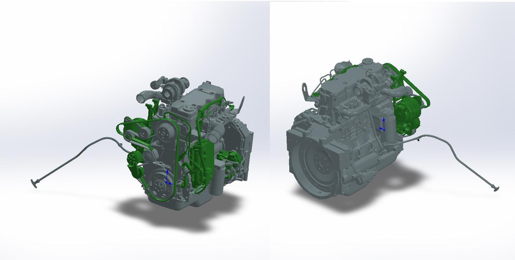 3D модель Двигатель Cummins QSB4.5-C110