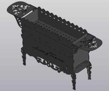 3D модель Мангал с декором