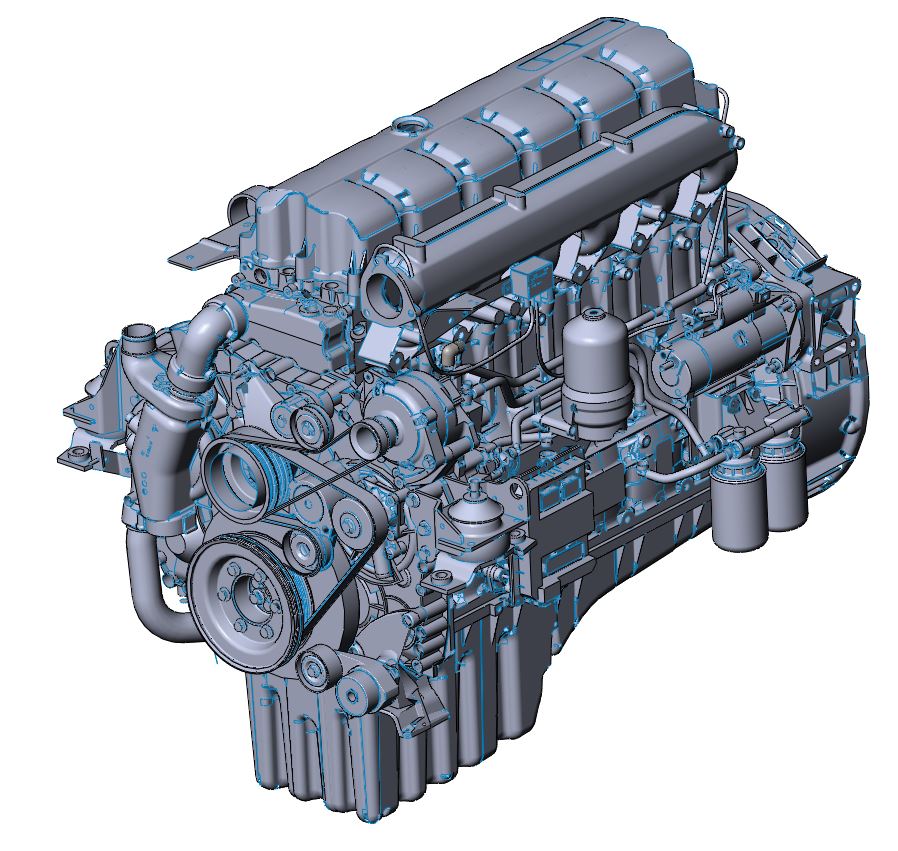 3D модель Двигатель ЯМЗ-652