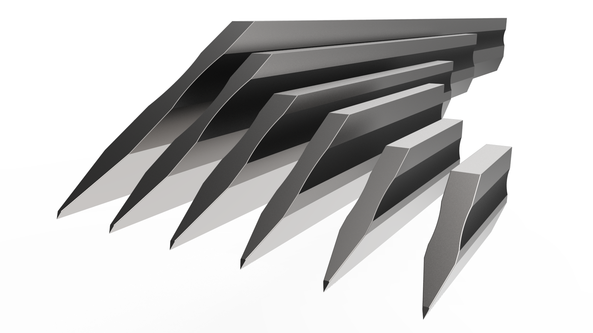 3D модель Линейки лекальные с двусторонним скосом, тип ЛД, ГОСТ 8026-92