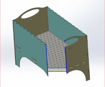 3D модель Мангал сборный 381х230х313