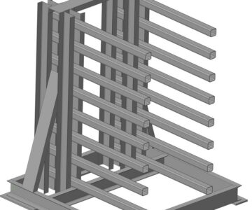 3D модель Стеллаж для плоского листа 2300х2200х2600