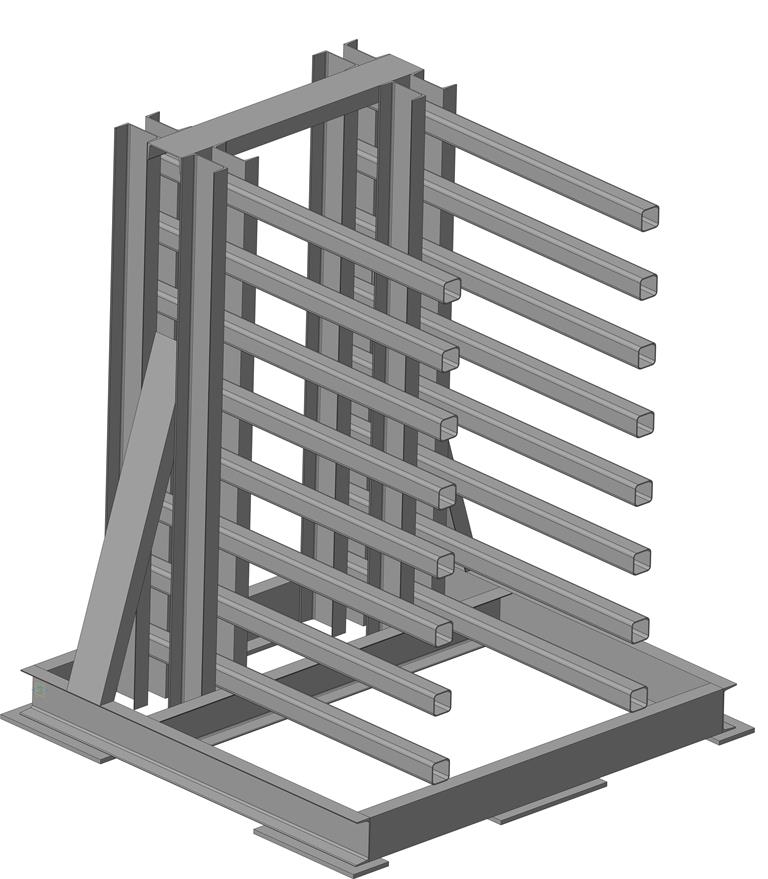 3D модель Стеллаж для плоского листа 2300х2200х2600