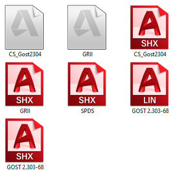 Чертеж Файлы шейпов типов линий shx