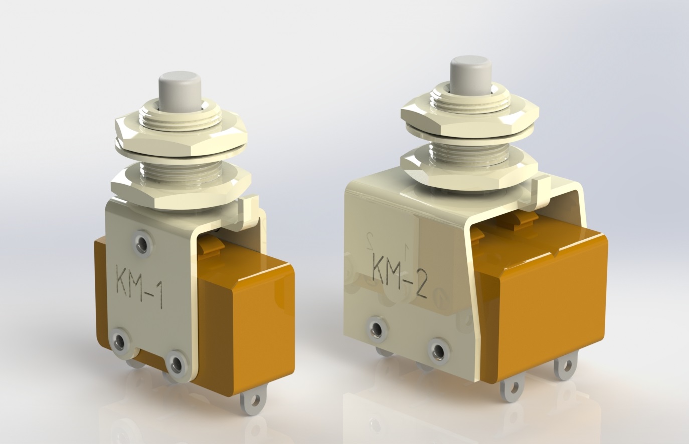 3D модель Кнопка КМ-1 и КМ-2