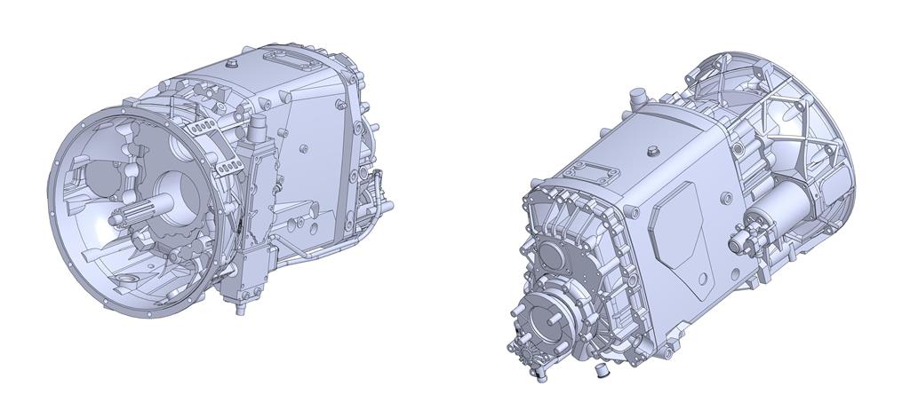 3D модель Коробка передач ZF 16S 1820 (Камаз 65224)