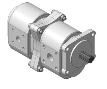 3D модель Насос шестеренный двухсекционный НШ50+НШ25