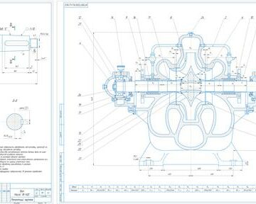 Чертеж Центробежный насос 18 НДС