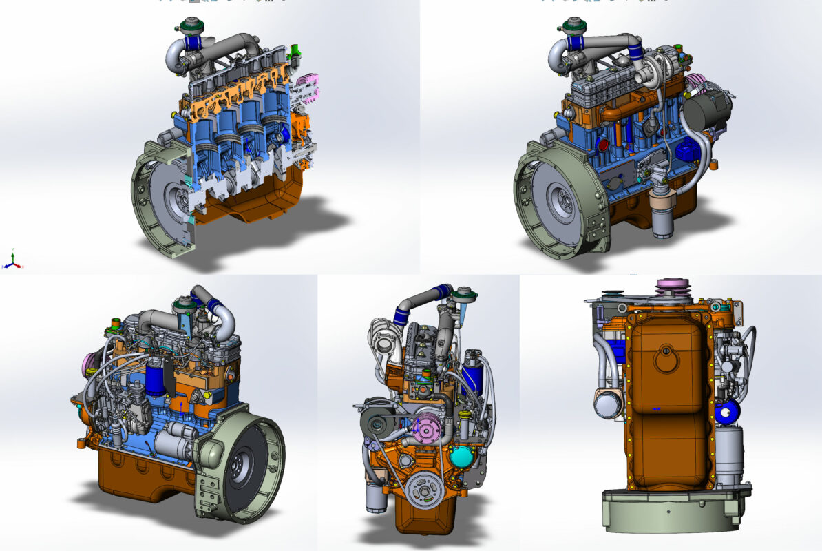 3D модель Двигатель дизельный ММЗ Д-245С