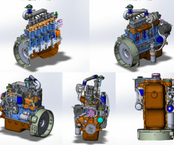 3D модель Двигатель дизельный ММЗ Д-245С