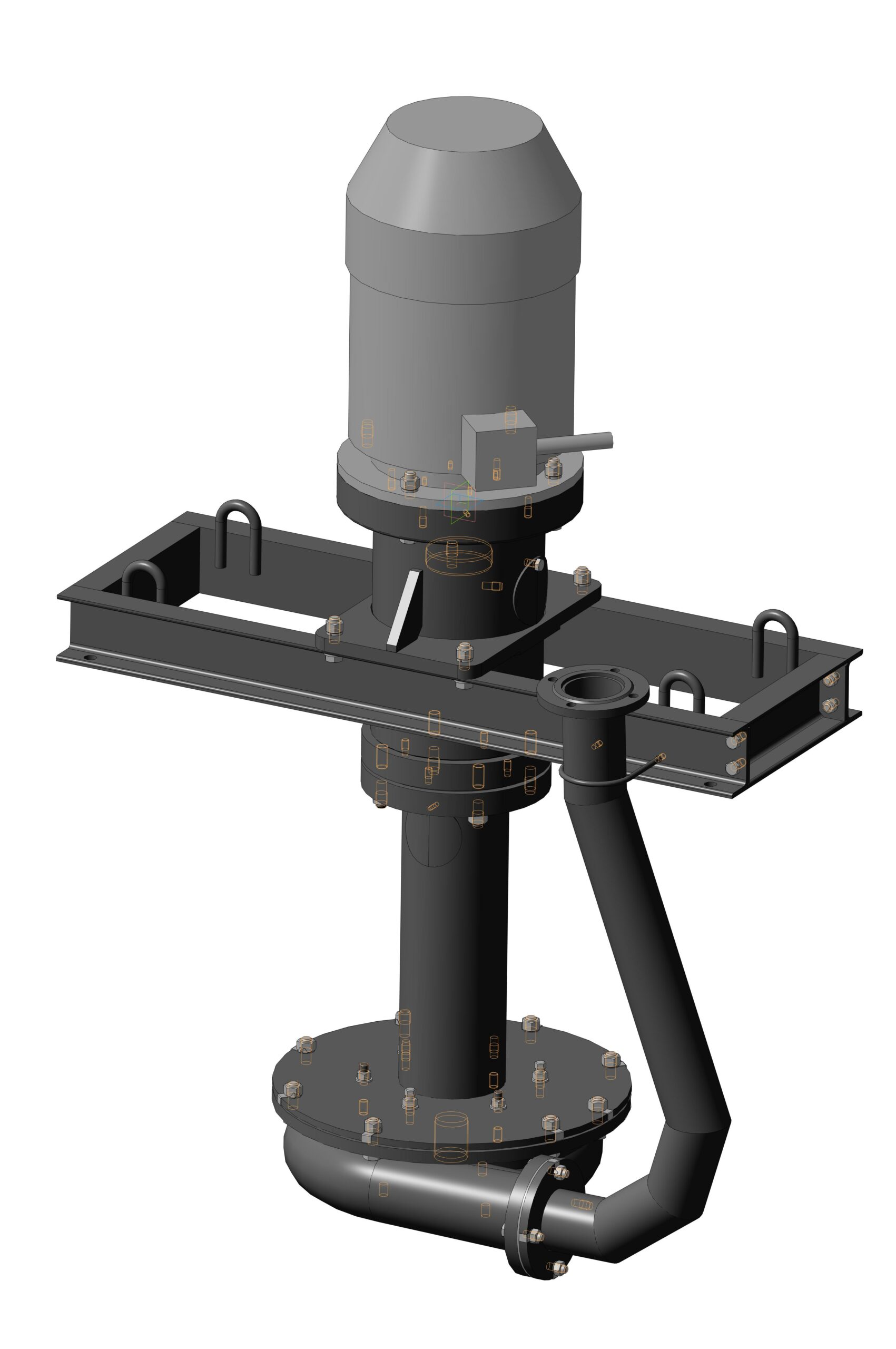 3D модель Насос погружной вертикальный ПНВ-3