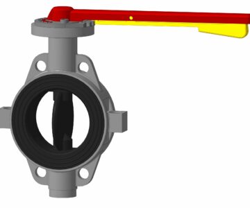 3D модель Затвор поворотный Ду100