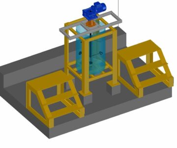 3D модель Блок реакторов смешения для автохимии без подогрева