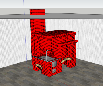 3D модель Русская печь