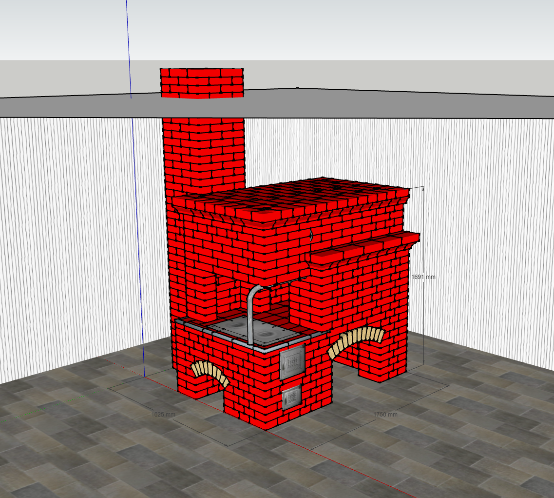 3D модель Русская печь