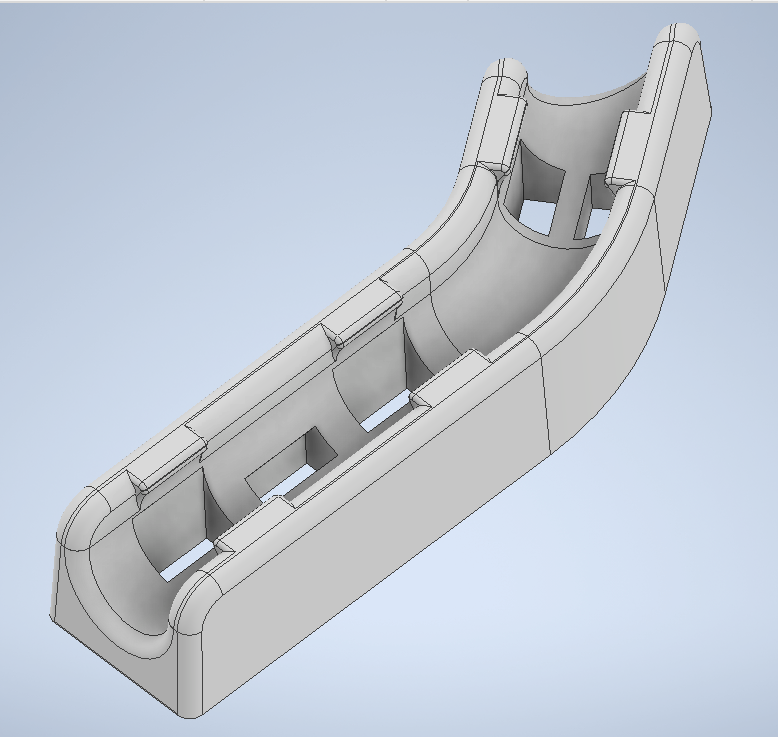 3D модель Пластиковая ножка для мебели с изгибом