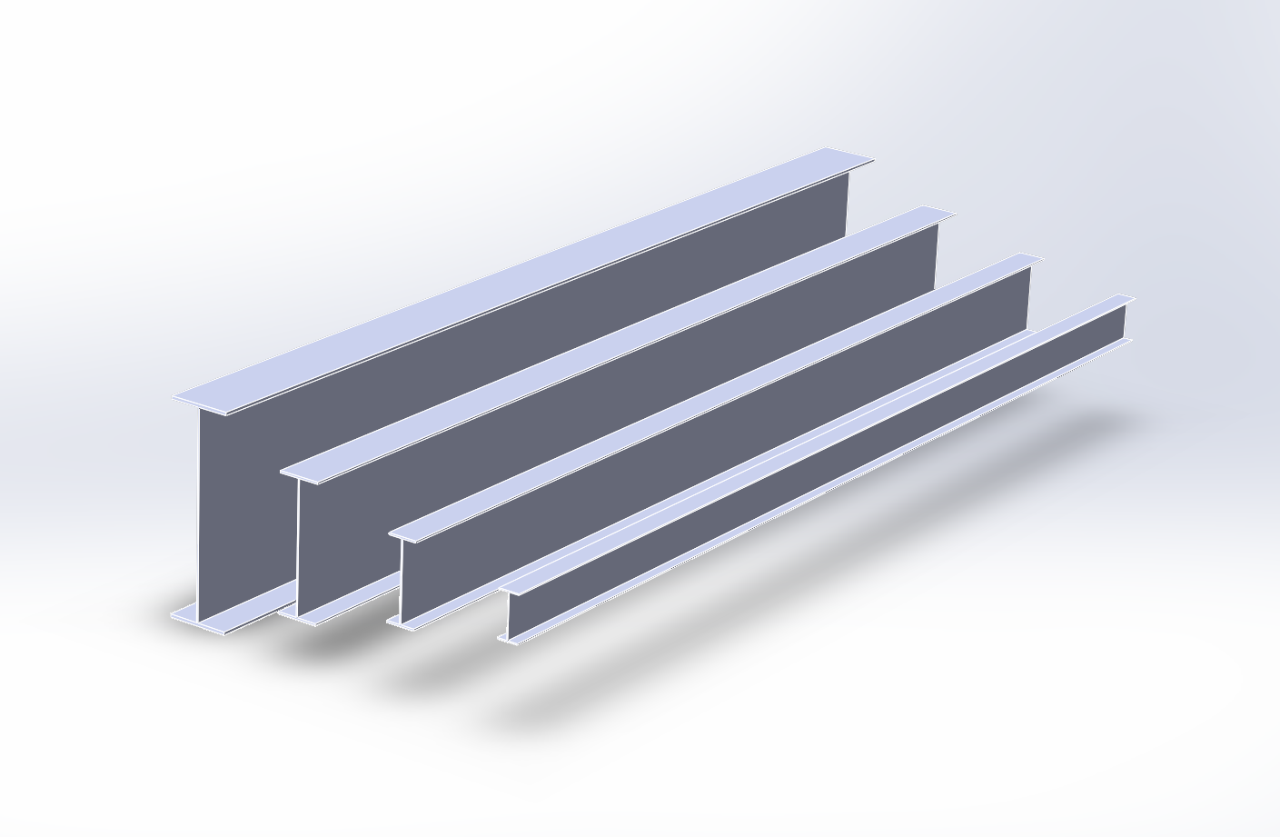 3D модель Библиотека двутавров ТУ У 01412851.001-95 для сварных деталей в SolidWorks