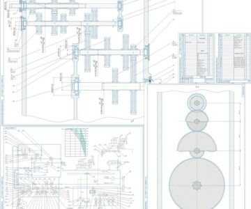 Чертеж Проектирование коробки скоростей токарно-винторезного станка на базе модели 16К20