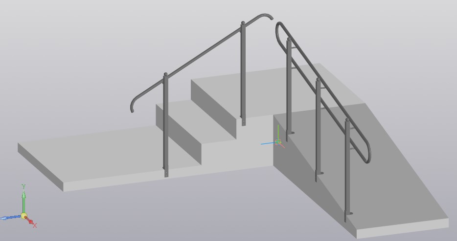 3D модель Перила для пандуса