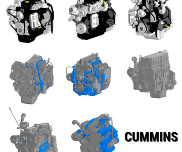 3D модель Каталог двигателей Cummins (C, ISL, ISF, ISM, QSB, QSF)