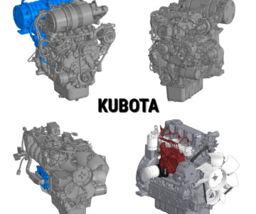 3D модель Каталог двигателей Kubota (D1803; V1505; WG1605; V3600)