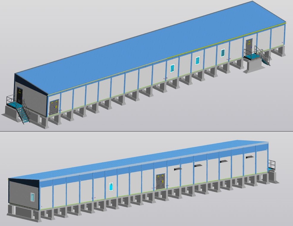 3D модель Закрытое распределительное устройство совмещенное с общеподстанционным пунктом управления