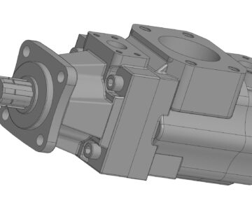 3D модель Насос пластинчатый двухсекционный серии KT6GCC/KT6CC