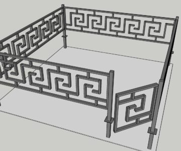 3D модель Оградка 2,85 м х 2,85 м