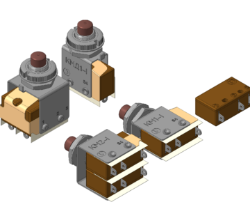 3D модель Кнопки малогабаритные КМ1-I, КМ2-I