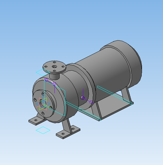 3D модель Насос АХМ 40-25-200