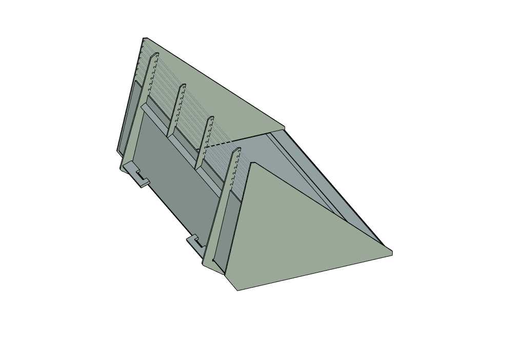 3D модель Ковш для уборки снега на мини-погрузчик