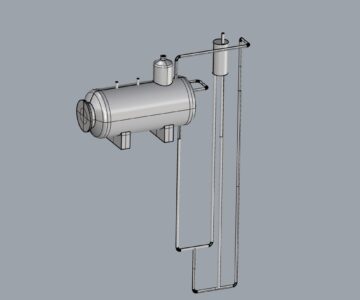 3D модель Деаэратор ДА-3 с гидрозатвором