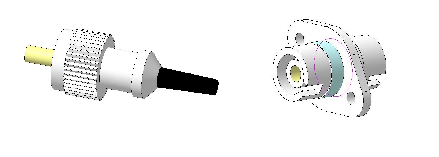 3D модель Оптические разъёмы FC