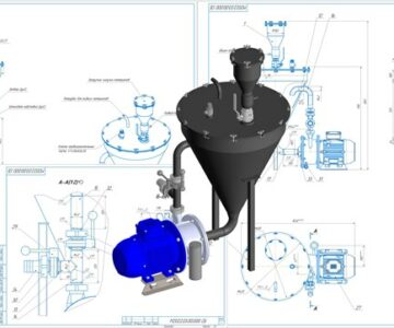 3D модель Диспергатор с воронкой 50 л