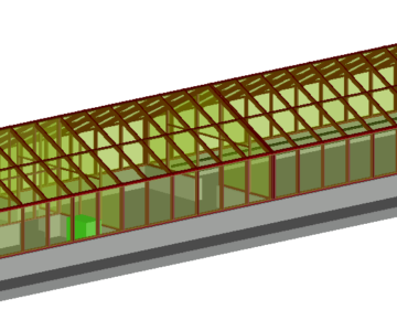 3D модель Теплица 6х20х3 м