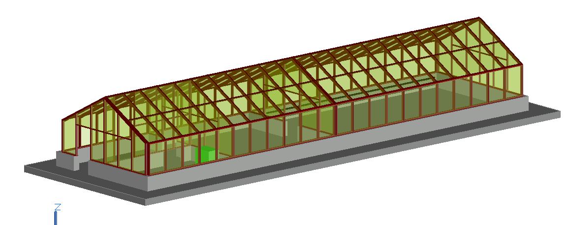 3D модель Теплица 6х20х3 м