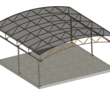 3D модель Навес для авто 6 х 6 метров высотой 2,5 м