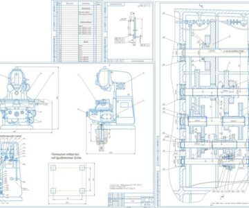 Чертеж Проектирование привода главного движения вертикально консольно-фрезерного станка.