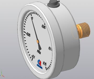 3D модель Мановакуумметр виброустойчивый ТМВ-520Т.10(-0.1-0.15 МПа). G1/2. 1.0 Росма