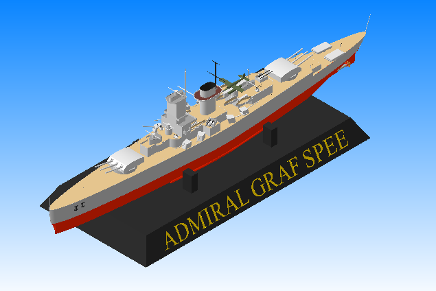 3D модель Тяжёлый крейсер "Admiral Graf Spee"