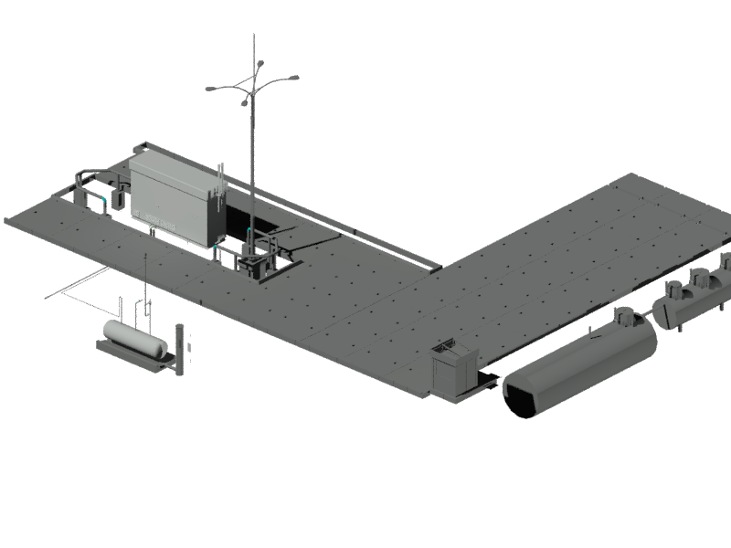 3D модель План площадки АГНКС (автомобильной газозаправочной станции)