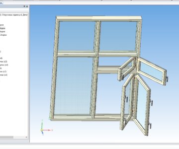 3D модель Блок оконный деревянный двухрамный 2300х1805х180