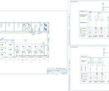 Чертеж Разработка системы электроснабжения участка механического цеха