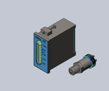 3D модель Блок индикации уровня жидкости БИУР-КГ в комплекте с датчиком давления 20 48906580