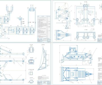 Чертеж Бульдозерно-рыхлительный агрегат